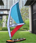 Inflatable Wing Foil For Wind Wing Foiling And Kitesurfing, 4.2 Square Meters Windsurfing Kite set up in a garden.