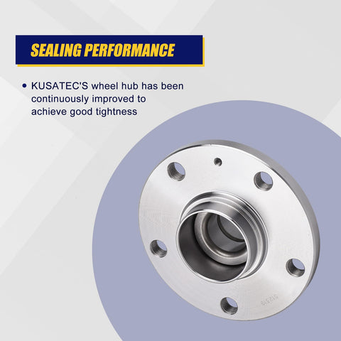 Premium 512319 Rear Wheel Bearing And Hub Assembly With ABS for Audi VW shown close-up, highlighting sealing performance.