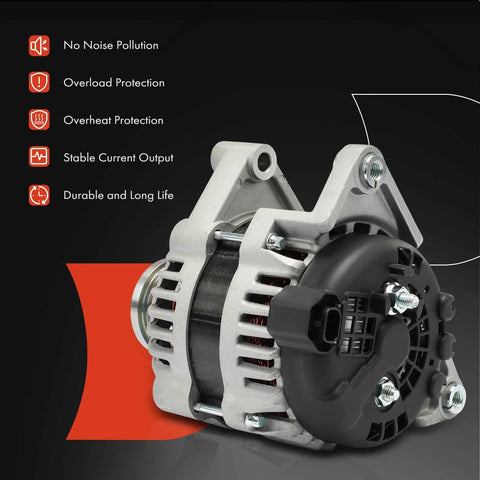 Alternator Replacement For Chevrolet Sonic 2012 To 2020 1.4L 12V 100A Direct Fit With Six Groove Clutch Pulley Clockwise Rotation