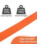 8 Pack 1 Inch Ratchet Straps 15 Feet Long Heavy Duty Tie Down Straps with 880 Lb Load and 1760 Lb Break Strength