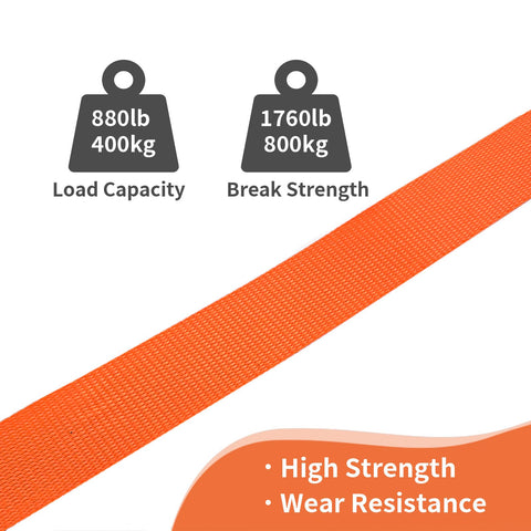 8 Pack 1 Inch Ratchet Straps 15 Feet Long Heavy Duty Tie Down Straps with 880 Lb Load and 1760 Lb Break Strength