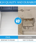 Comparison of tile surfaces showing Tub And Tile Refinishing Kit With Quick Dry Tile Paint For Walls And Floors Water Based Semi Gloss White