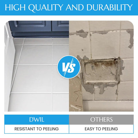 Comparison of tile surfaces showing Tub And Tile Refinishing Kit With Quick Dry Tile Paint For Walls And Floors Water Based Semi Gloss White
