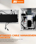 9 Inch In Wall Media Box Recessed TV Cable Management Kit for home theater setup with tidy cable organization and white enclosure