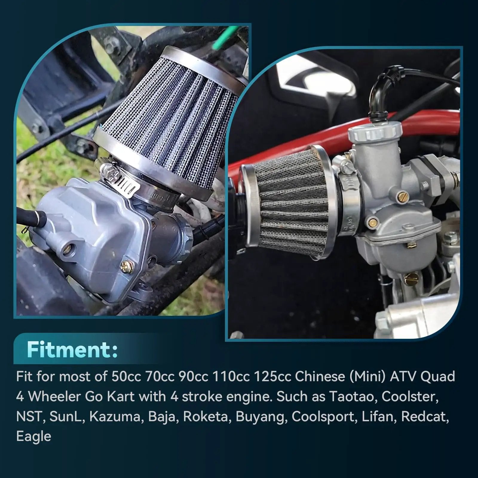 PZ20 Carburetor For 49cc-125cc ATVs ✓