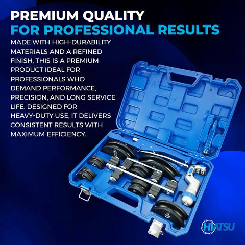 Top Shelf Tube Bender Kit For HVAC And Refrigeration Featuring Dead Nuts Accurate Ratcheting Copper And Aluminum Bending Heads With Seven Die Sizes Pipe Cutter And Reamer In A Heavy Duty Case