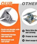 Comparison of Beefed Up Heavy Duty Floating Dock Hardware Kit with thinner, rust-prone alternative highlighting durability.