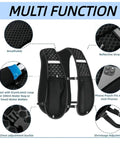 Lightweight Unisex Running Vest With Phone Pocket And Hydration Pack, breathable mesh, adjustable straps, 500ml pocket view