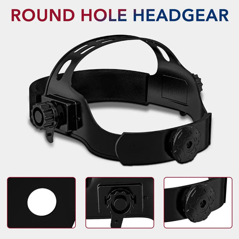 Adjustable Welding Helmet Headgear With Sweatband For Round Hole Helmets Three Point Contact Distributes Weight