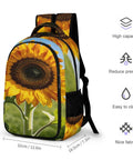Go To Sunflower Close Up Print Backpack For Everyday Use Unisex Large Capacity Daypack Made From Durable Polyester With Breathable Fabric