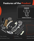 17 Piece Engine Timing Chain Kit With Tensioner And Guide For Ford Explorer Ranger Mazda B4000 Mercury Mountaineer 4.0L SOHC V6
