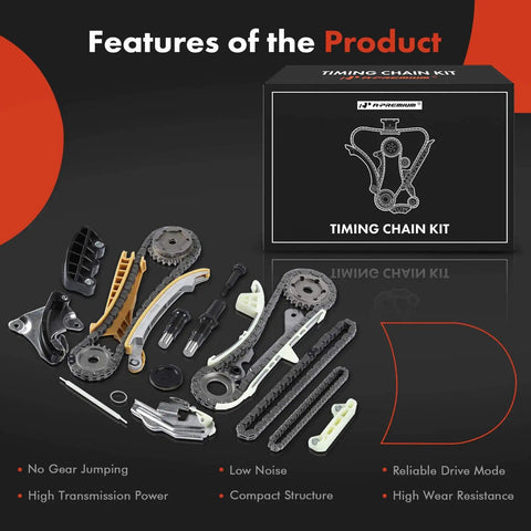 17 Piece Engine Timing Chain Kit With Tensioner And Guide For Ford Explorer Ranger Mazda B4000 Mercury Mountaineer 4.0L SOHC V6