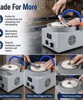 Kickass Heavy Duty Electric Wet And Dry Bench Sander With Three Diamond Discs Providing Rock Solid 0 To 2800 Rpm adjustable speed control for sharpening and polishing.