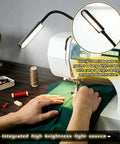 Bright 30 LED Sewing Machine Light With Flexible Silicone Neck And Magnetic Base For Sewing Crafting Drill Press Desk Music Stand Workbench Crisp Eye Safe Non Flicker Illumination For Detailed Projects illuminating a sewing machine