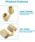 4 Pcs 12mm Invisible Brass Barrel Hinges With 180 Degree Opening Concealed Hidden Cabinet Hardware Durable Solid Brass Construction