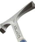 22 Oz Masonry Hammer With Forged Steel Construction And Shock Reduction Grip For Bricklayers And DIY Pros