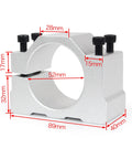 Beefy 800W CNC Spindle Motor Kit With 110V Air Cooled ER16 Spindle 52mm mount clamp dimensions shown