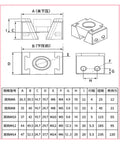 Rock Solid Cnc Machining Tabletop Adjustable Side Clamping Block Precision Vice With Heavy Duty Wedge Quick Change Fixturing M14 Two Way Shop Ready Setup dimensions diagram with measurements and details.