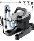 Powerhouse 750W Airless Paint Sprayer Kit with gun, hoses, and accessories for easy, efficient painting and cleanup.