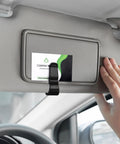 Car Visor Clip Set With Silicone Non Slip Pad Keeps Sunglasses And Glasses Handy Plus Pen Holder Ticket Clip And Sun Visor Hanger For Vehicle Four Pack In Black And White on car visor holding card.