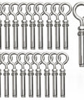20 Pack M8 By 105mm Expansion Eyebolts In 304 Stainless Steel lined up on white background