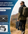 Man carrying Grab And Go Heavy Duty Collapsible Folding Wagon with 65L Capacity and 330 lb load in outdoor setting