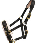 Lunge Cavesson With Fleece Lined Nose Band And Crown, Totally Adjustable By Buckle At Crown Throat And Chin, Thick Soft Wool Fleece Under Nose Band