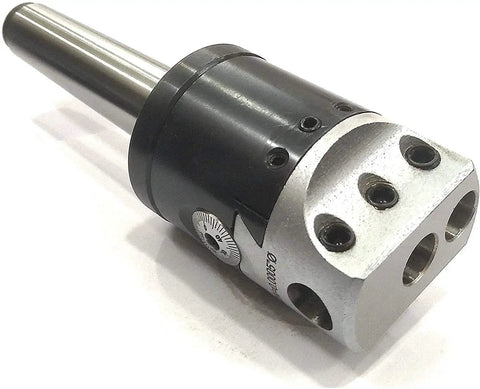 2 Inch Boring Head For Milling And Lathe Machines, Pro Grade, Highly Precise Bore Head With Ground Bore, close-up view, 3MT Shank