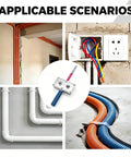 Image of Heavy Duty Portable Wire Pulling Tool With Cord Adapter For Electricians amid various conduit pipes and cables.