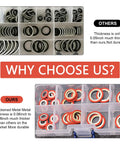 30 Piece Car AC Gasket And Compressor Repair Washer Assortment Kit With Rust Proof Sealing O Ring Set, showing various rubber seals in organizer.