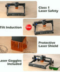 Portable 2.5W Laser Engraver With Wireless App Do It Yourself Precision Engraving Machine for wood, leather, glass, and acrylic.