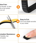 Badass Durable Door Weather Stripping 66FT Neoprene Draft Blocker Tape shows easy cut options and deformation resistance features.