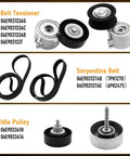 Premium Drive Belt Tensioner Idler Pulley Kit That Slaps Right Into Audi A7 A6 S4 Q5 Q7 And Porsche Cayenne Panamera For Serious Street Performance And Smooth Daily Drives., drive belt tensioner and idler pulley set with serpentine belt, metal and rubber components