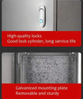 Rugged And Weatherproof Outdoor Electrical Enclosure Box With Stainless Steel Shell lock and galvanized mounting plate details