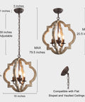 Go To Farmhouse Orb Chandelier Pendant Light With Handmade Weathered Wood Finish And Rustic Bronze Accents for kitchen island
