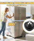 Heavy Duty Black Stainless Steel Caster Wheels Four Pack With Nifty Self Adhesive Backing and Hella Smooth 360 Swivel Balls for Furniture mobility.