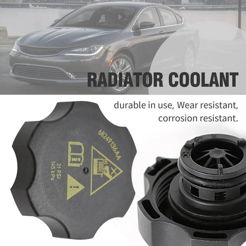 Radiator Coolant Reservoir Cap Replacement 68442532AA Fits Chrysler 200 Pacifica Voyager Ram Jeep Dodge