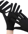 Stretchy Cotton Work Gloves 60 Pcs Reusable Mittens For Men And Women Dry Hand Art Handling Coin Jewelry Craft Durable Black Gloves For Precision Tasks