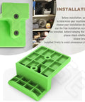 Leaf Blower Wall Mount Bracket With Screws Fits 530 CFM And 615 650 CFM Models Green Durable Mounting Solution For Your Blower No Fuss Install Secure Fit Indoor Or Outdoor Use displayed with installation instructions.