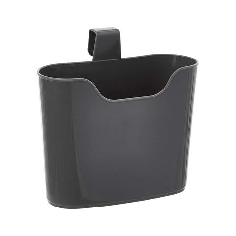 Durable Cat Litter Scoop With Holder That Hangs On Litter Box, sturdy gray plastic holder with hook