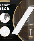 Tough As Nails Door Push Plate With Kickproof Reinforcement And Tight Security Guard For Main Entrance Protection Clean White Finish, size 15 x 3.3 inch.