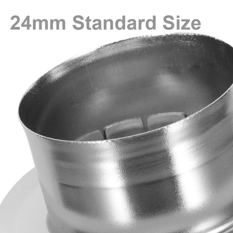 Metal Fire Sprinkler Protector Plates Decorative Escutcheon Ring Covers Recessed Ceiling Two Pack 24 Mm Size showing inside of 24mm standard size cap.