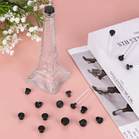 90 Pcs Silicone Rubber Hole Plugs Set In Assorted Sizes From 4mm To 9.5mm, Durable Waterproof Silicone Stopper Plugs For Bottles Displayed on a Table