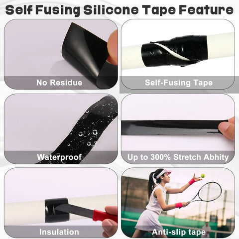 DIY Friendly Self Fusing Silicone Tape Rescue Tape Amalgamating Tape For Plumbing And Sealing Pipes Hose Repair showing features