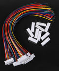 10 Pair JST XH Connector Kit 2.54mm Pitch 8 Pin Header Male And Female Plugs With Flat Wire Cable 200mm 26 AWG on black background