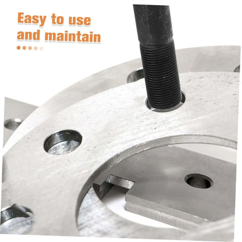 Close-up of hydraulic punch driver kit in use for electrical conduit and metal sheet punching, showing ease of operation and maintenance.
