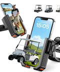 2-In-1 Golf Cart Phone Holder Mount with Magnetic Base and Vise Clamp for 4.5-7 Inch Smartphones on golf cart