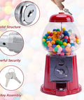 Thinking Process: flat metal lock and key set for red gumball candy machine, secure vending dispenser