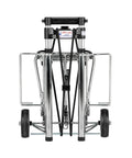 Front view of folded Remin Kart A Bag Tri Kart Heavy Duty Utility Cart with steel frame and telescopic handle made in USA