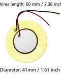 Piezo Disc Transducer Contact Microphone Trigger Sensor 41mm with High Sensitivity Brass and Ceramic, 60mm wires
